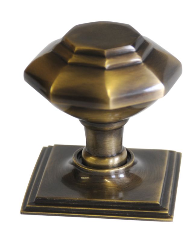 House Nameplate Company Centre Door Knob Antique Brass Finish H70mm x W80mm