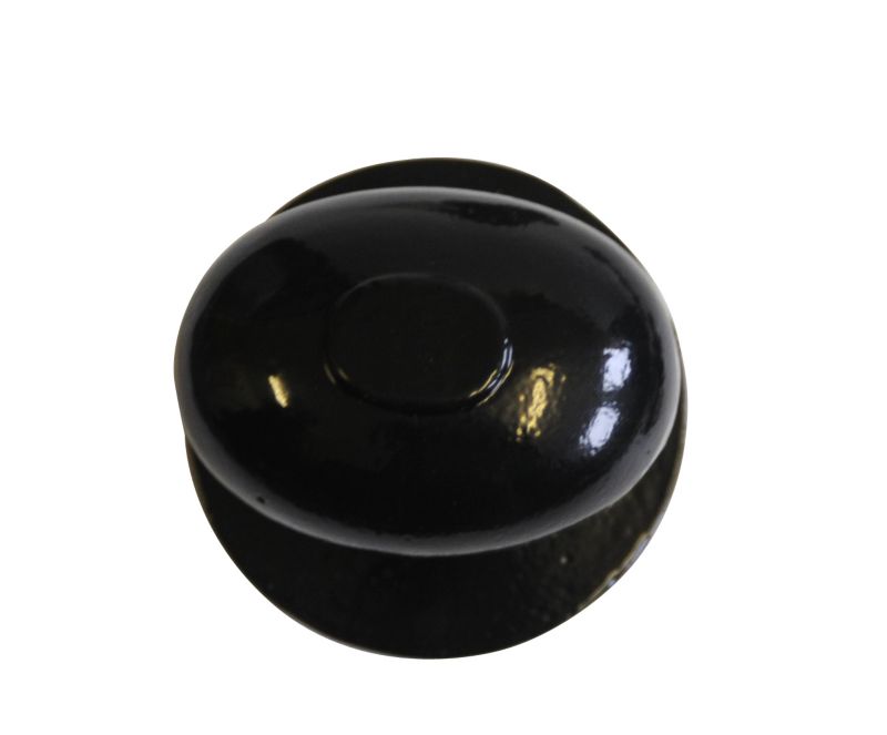 House Nameplate Company Centre Door Knob Black Iron H70mm x W80mm