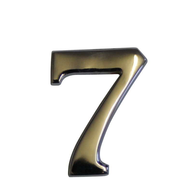 House Nameplate Company Digit No 7 Chrome Plated (H)60mm x (W)40mm