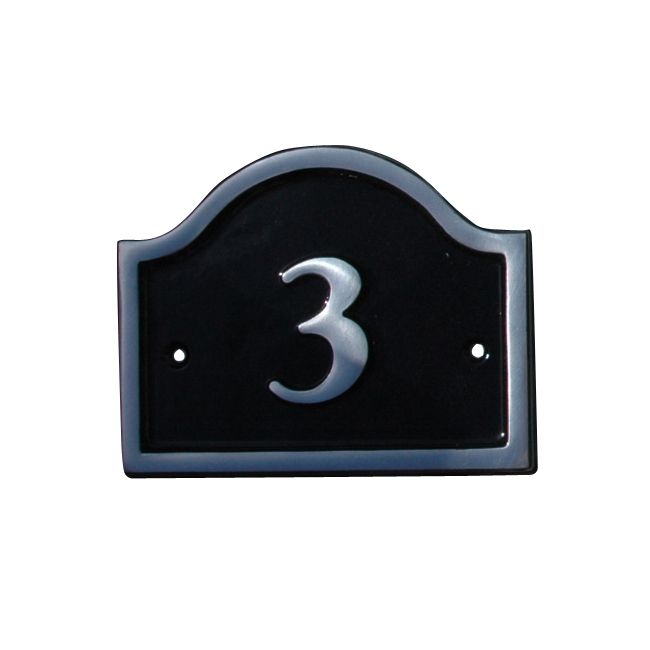 House Nameplate Company Aluminium House Number Bridge No3