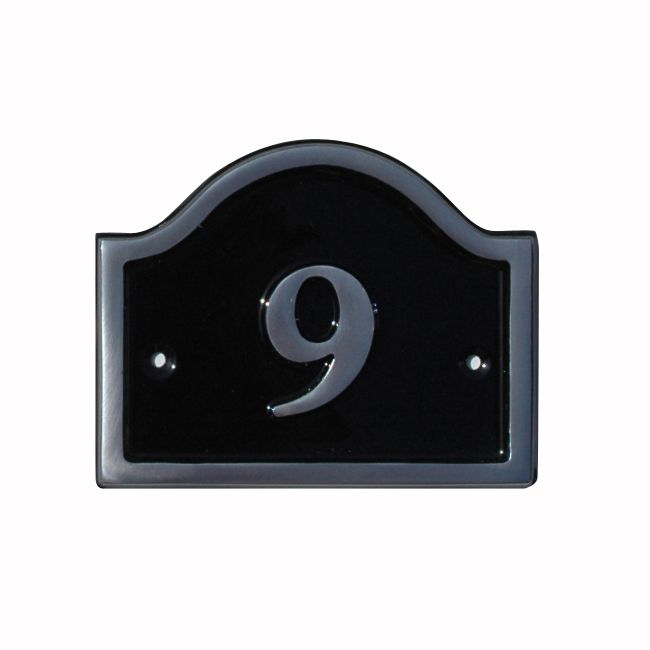 House Nameplate Company Aluminium House Number Bridge No9