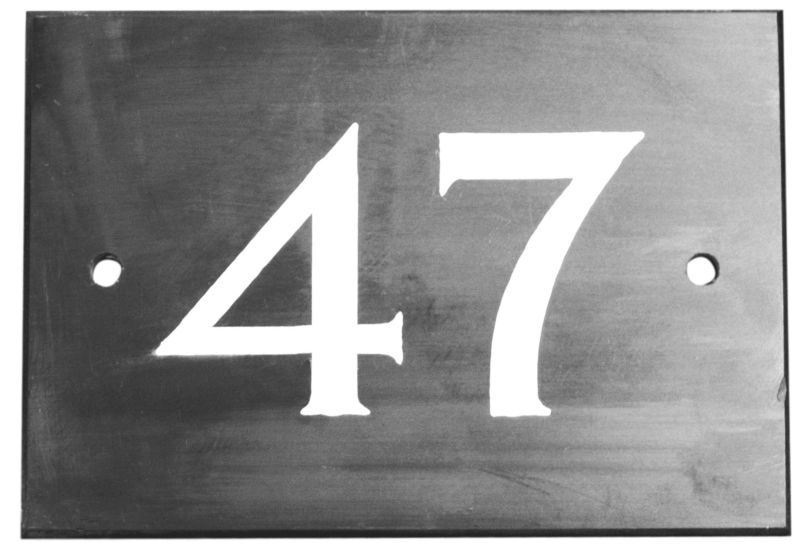 House Nameplate Company House Number 47 Black H102cm x W14cm x D1cm