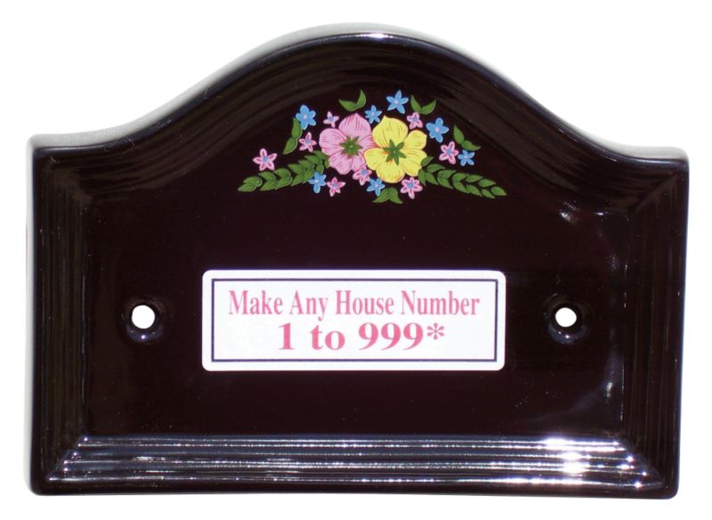 House Nameplate Company House Number Kit Bridge Black (H)16 x (W)12 x (D)2cm