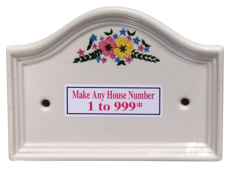 House Nameplate Company House Number Kit Bridge White