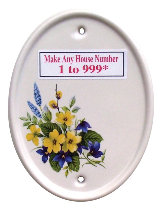 House Nameplate Company House Number Kit Primrose White