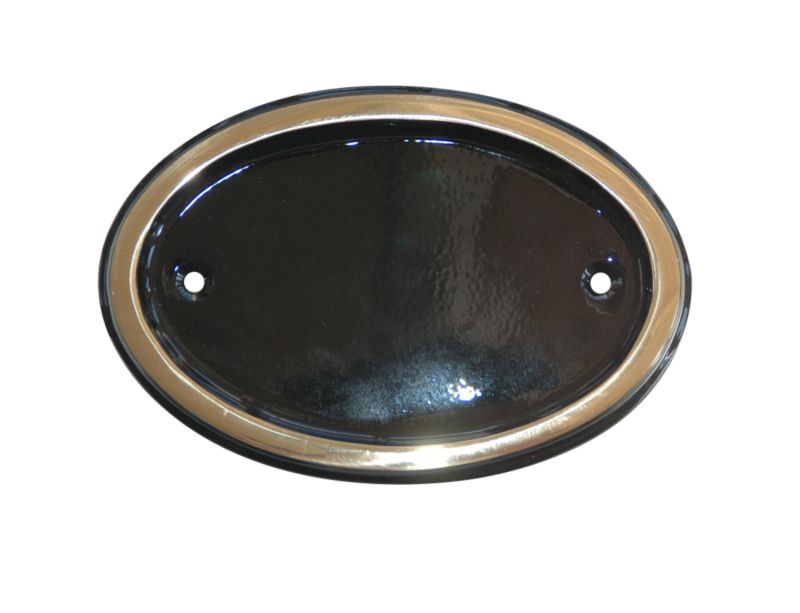 House Nameplate Company Blank Plate Oval Black H152cm x W102cm x D05cm