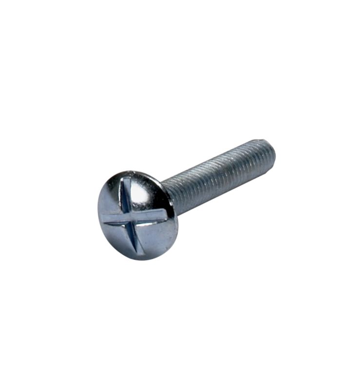 Knob Screws Truss Head Zinc Plated L25mm 8 Pack