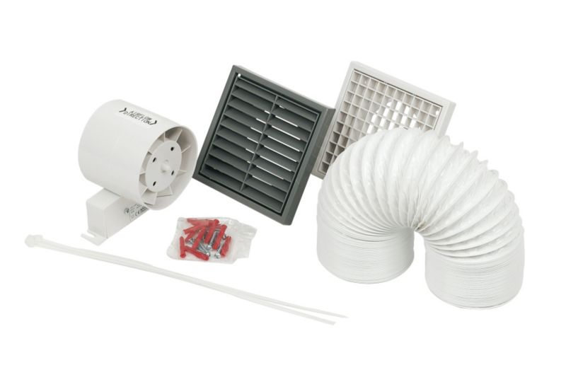 Manrose In Line White 20w Shower Extractor Fan Kit