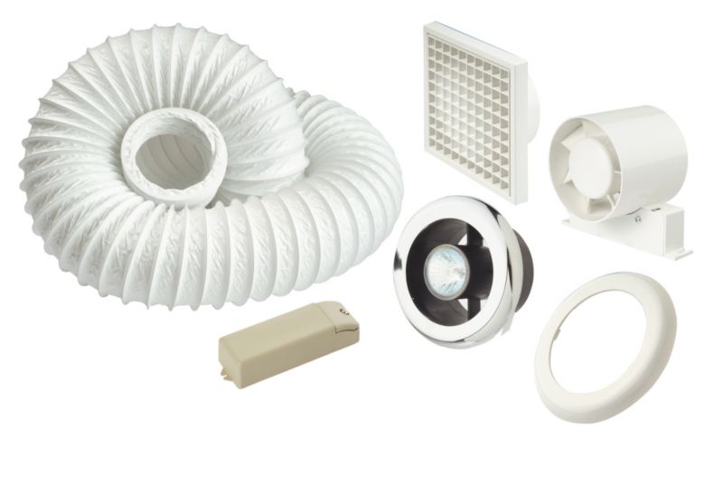 Manrose Shower Light & Extractor Fan Kit125mm