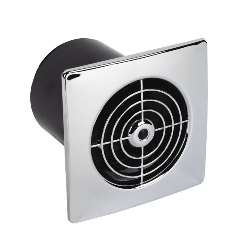 Manrose Chrome Low Profile 20W Extractor Fan