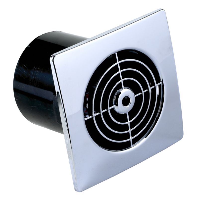 Manrose 100mm Lo Profile WallCeiling Bathroom Or WC Timer Fan