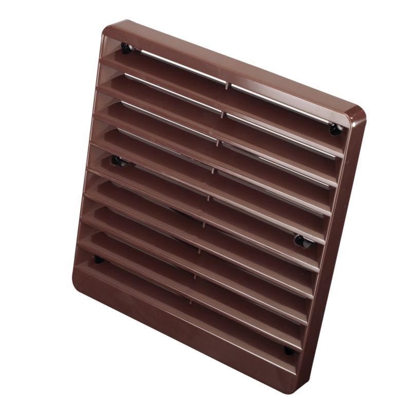 Manrose 150mm External Fixed Louvred Vent Brown