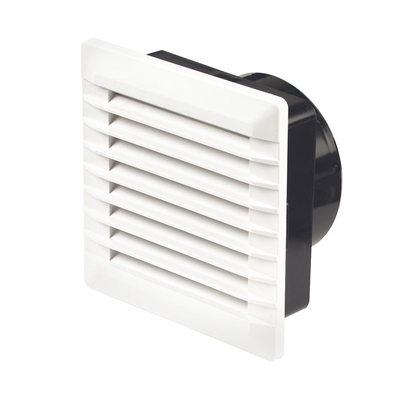 Manrose 100mm Diameter External Louvred Wall Vent White
