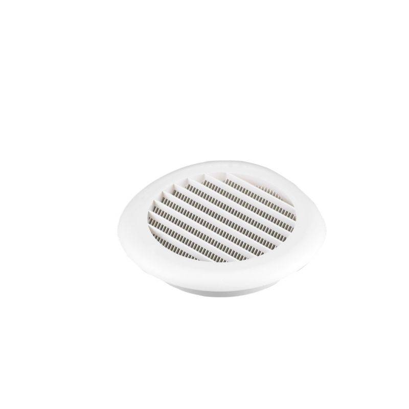 Manrose 100mm Diameter Circular External Louvred Wall Vent With Flyscreen White