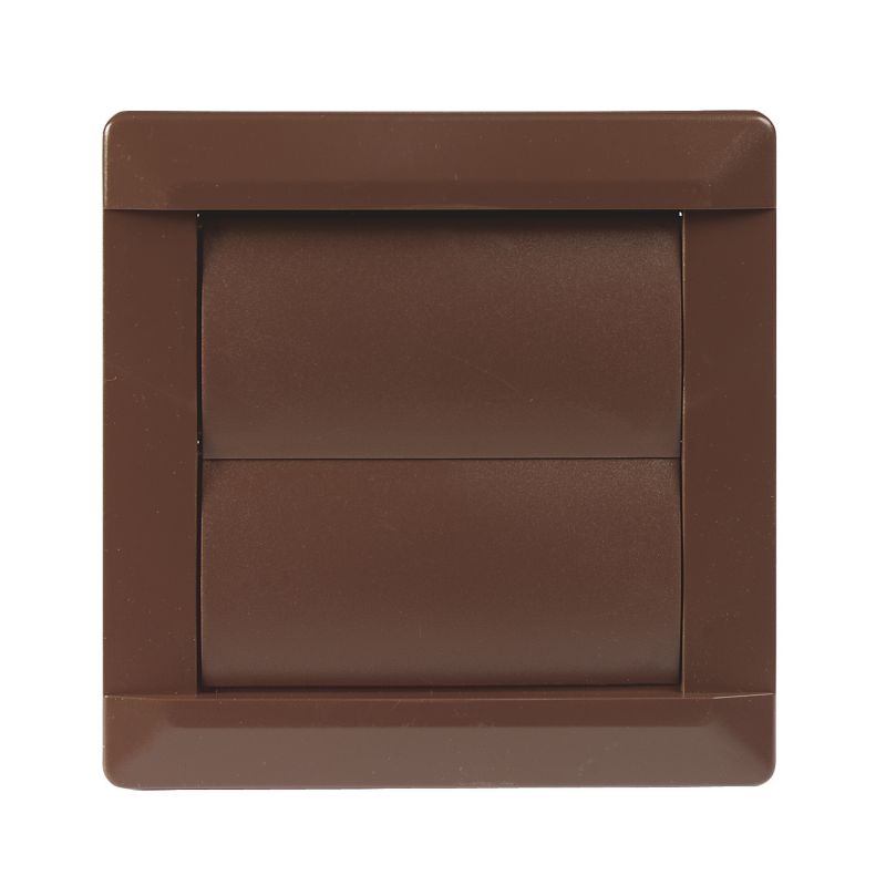 Manrose 100mm Diameter External Flap Wall Vent Brown