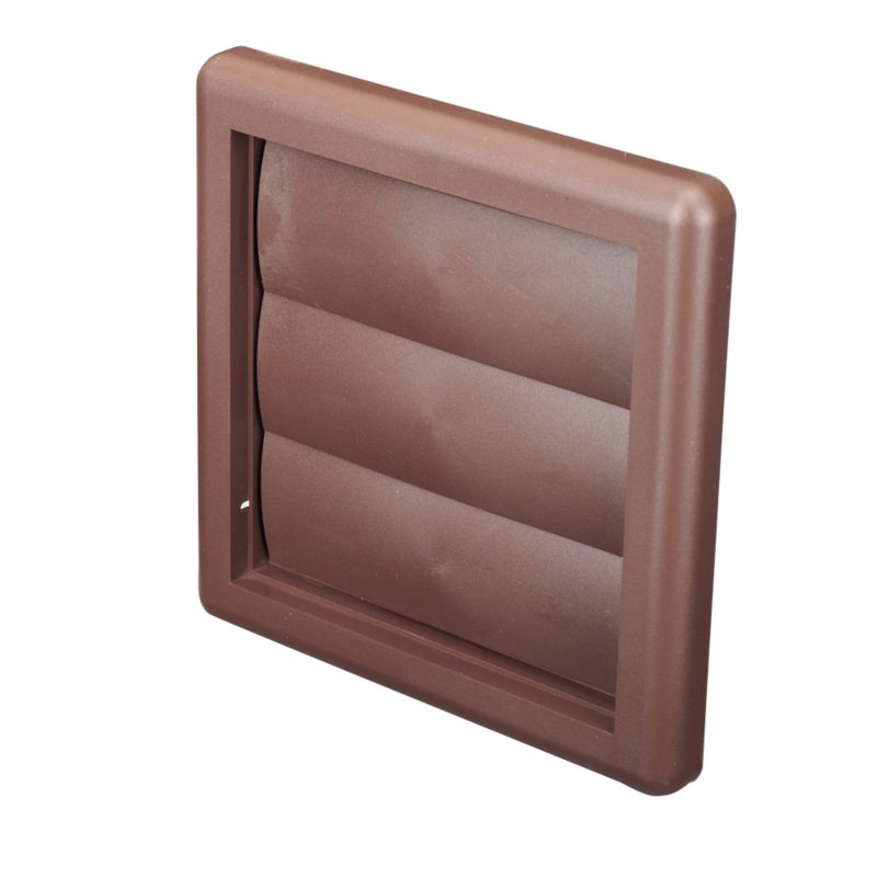 Manrose 125mm Diameter External Flap Wall Vent Brown