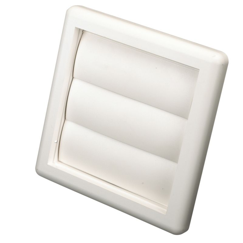 Manrose 125mm Diameter External Flap Wall Vent White
