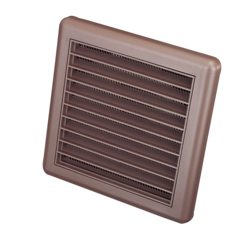 Manrose 125mm Diameter External Louvred Wall Vent Brown