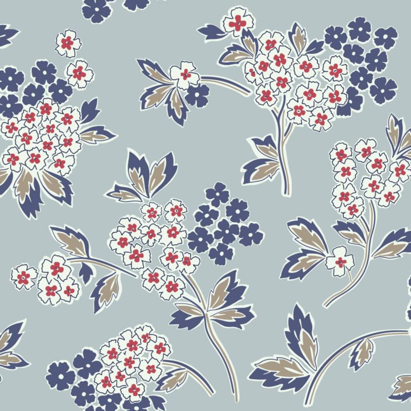 Kirstie Allsopp Miranda Wallcovering Blue 10.5m