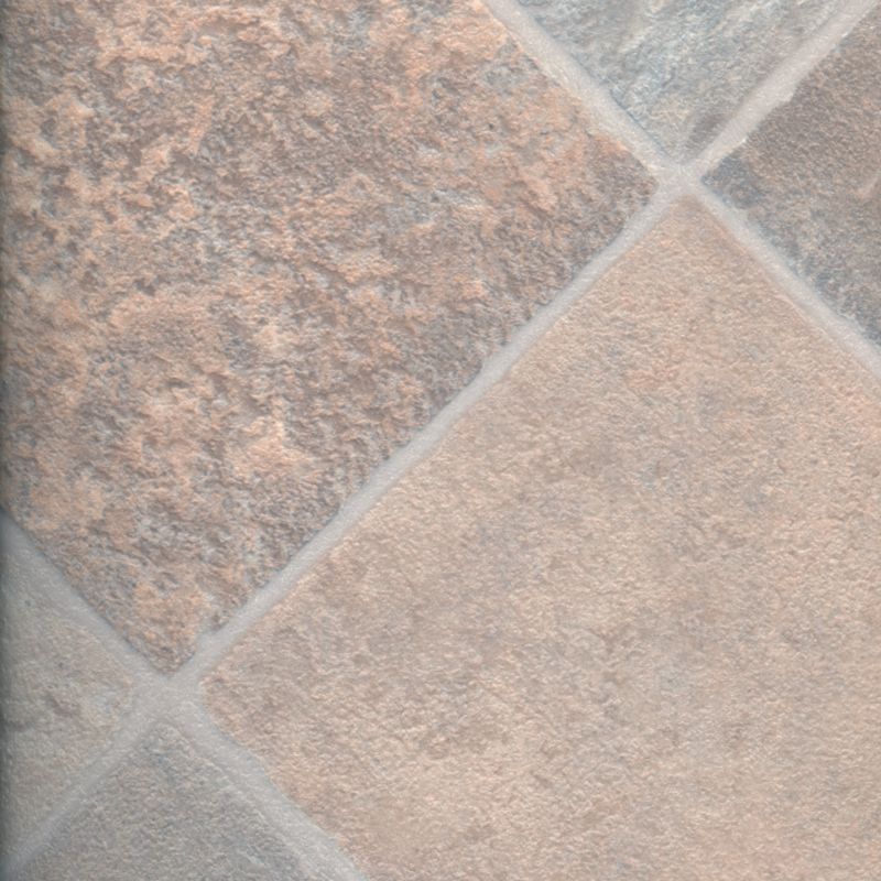 Homestyle Vinyl Beige/Grey Tile Effect (W)4 x (L)0.25m