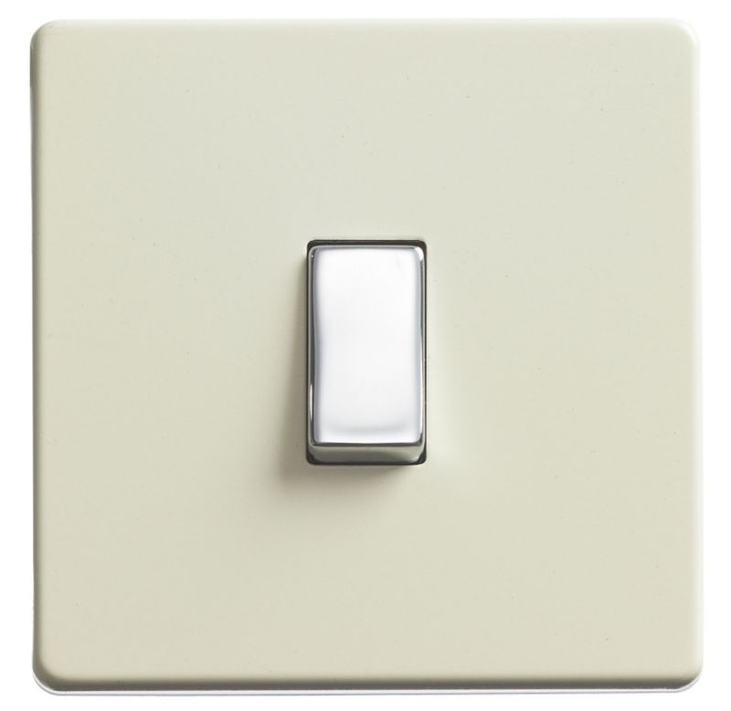 Varilight 1 Gang 10A 2 Way Switch Screwless White Chocolate