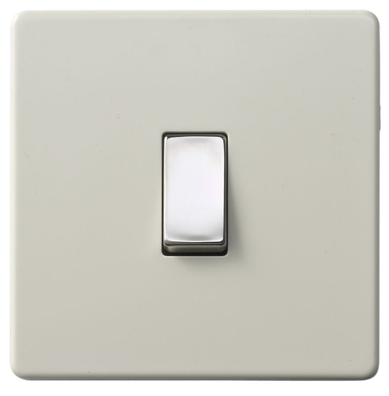 Varilight 1 Gang 10A 2 Way Switch Screwless Ice White