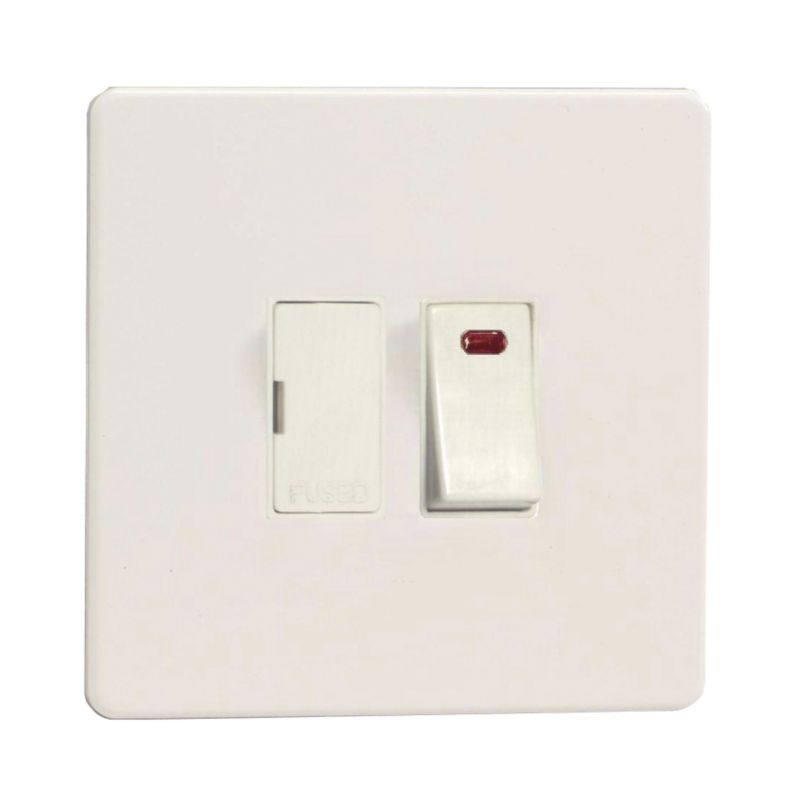 Varilight 1 Gang 13 Amp Ice White Switched Fuse Connection Unit amp Neon