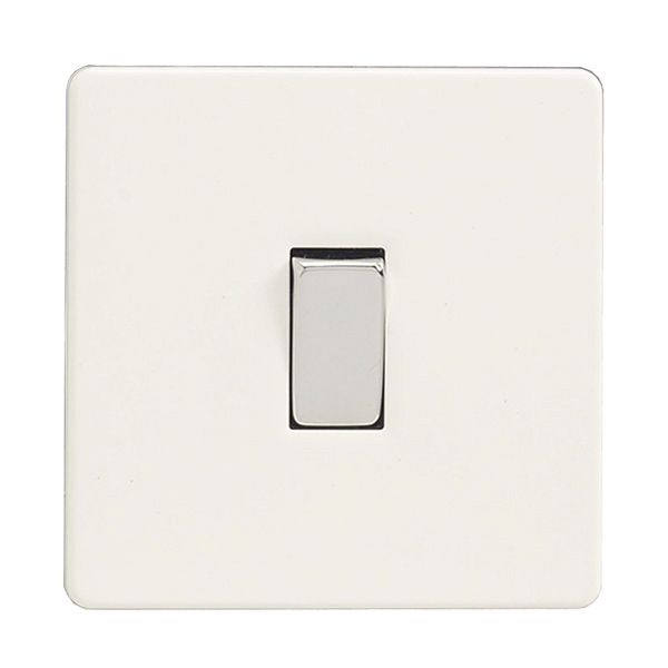 Varilight 1 Gang 10A Intermediate Switch Screwless Ice White