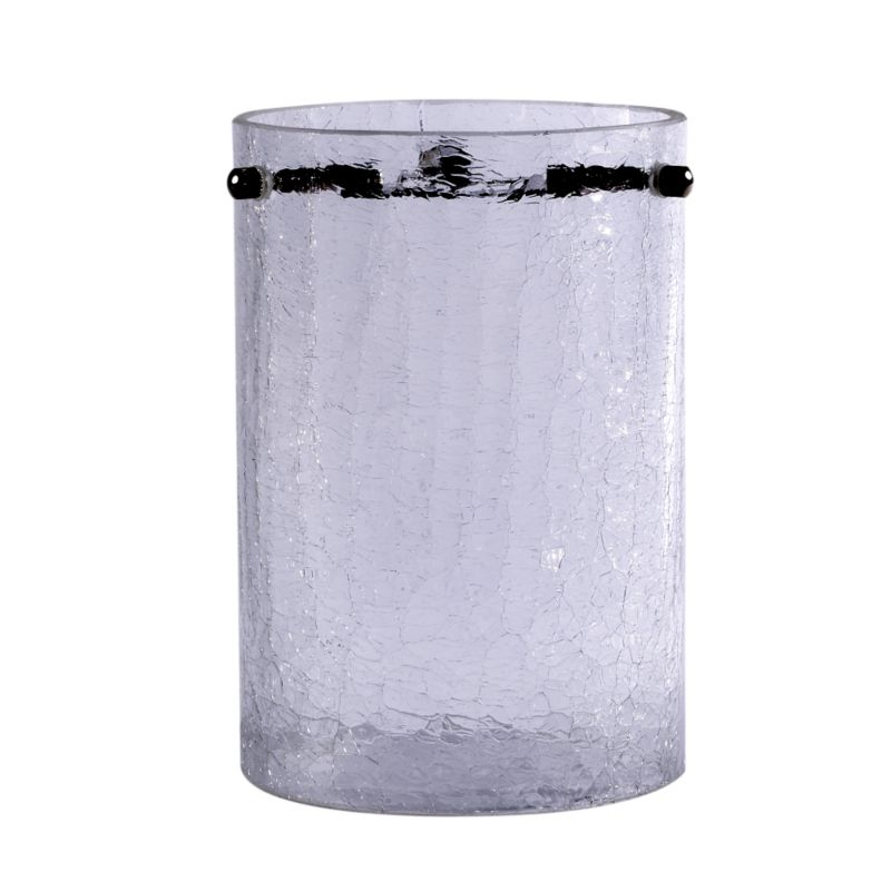 Crackle Glass Cylinder Clear