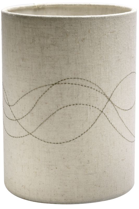Cylinder Embroidered 18cm Cream Shade