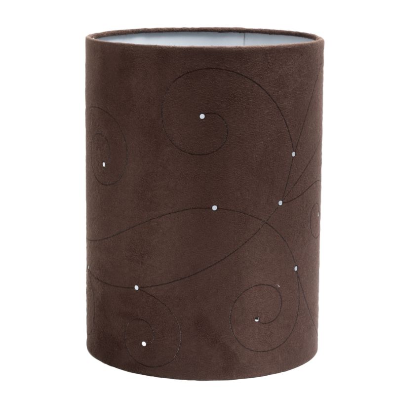 Lights Cylinder Laser Cut Swirls Shade Chocolate