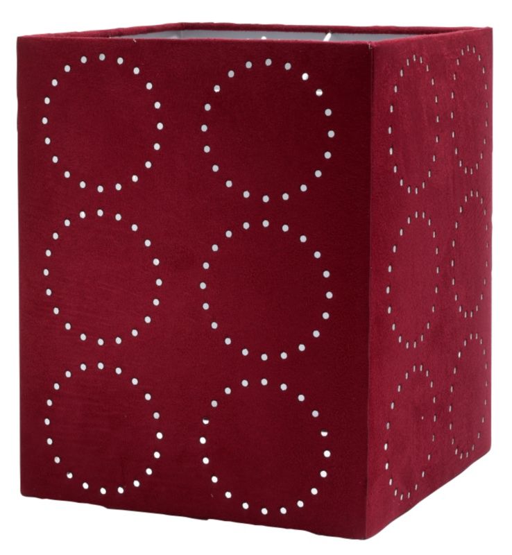 Lights Square Laser Cut Circles Shade Red
