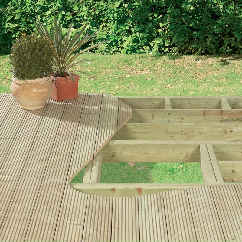 Unbranded Softwood Treated Deck Pack Green Treated (L)3600 x (W)2400 x (T)17mm