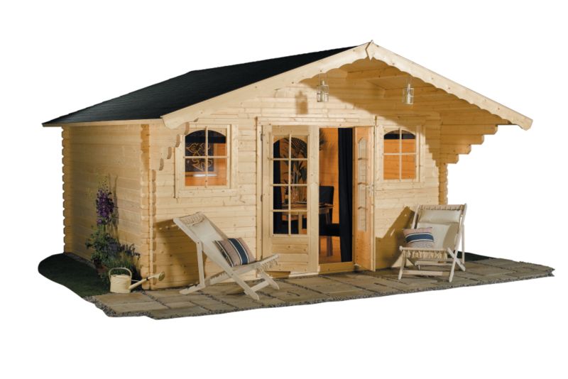 Garden Inspirations Kesa Log Cabin - (H) 2.99m x (W) 4.46m x (D) 3.8m