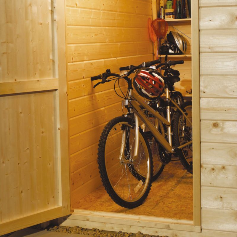 Alternative image for Riekko Log Cabin Right hand store room  (H) 2.93m x (W) 2.96m x (D) 4.34m