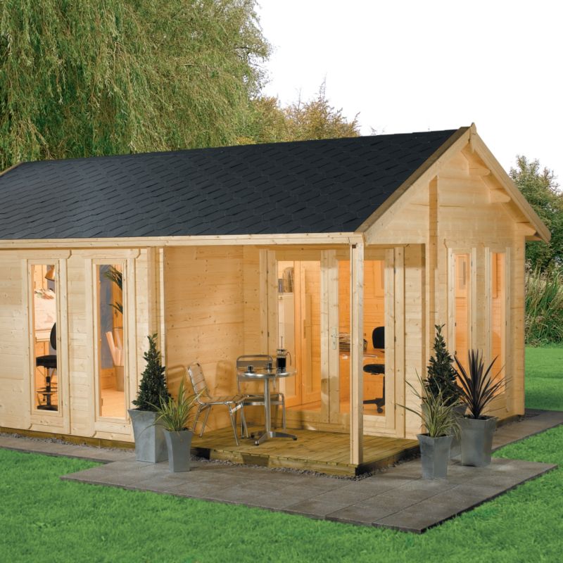 Ikkuna Log Cabin - (H) 3.19m x (W) 5.9m x (D) 3.89m