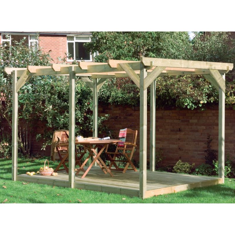 BandQ Easy-Build Deck and Pergola Kit, (L)2500 x