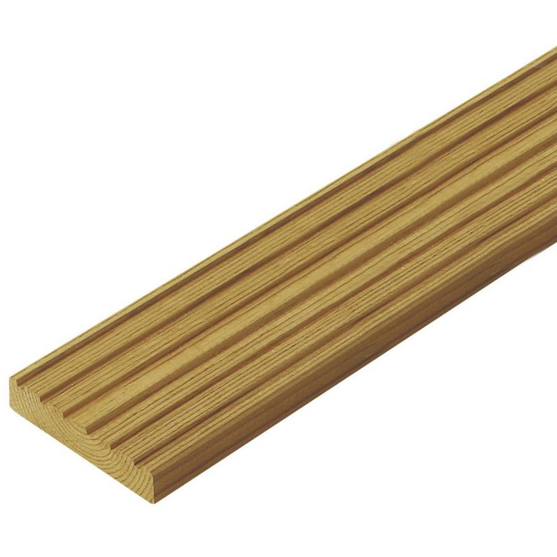 BandQ Thermodeck Heat Treated Deck Board L2100timesW144timesT28mm
