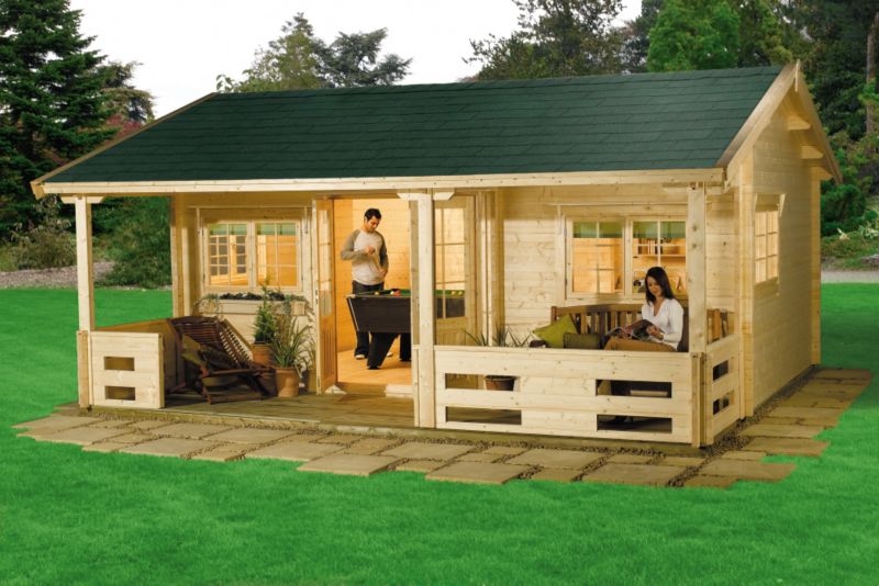 Halli Log Cabin (H)3.15 x (W)6.16 x (D)5.64m