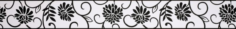 Holden Peel and Stick Self Adhesive Border BlackWhite 5m