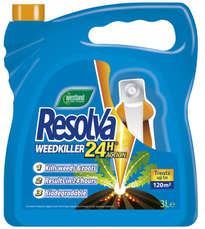 Westland Resolva 24H RTU 3L Weedkiller Re243L Blue-Orange