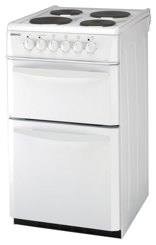 Beko 50cm Freestanding Electric Single Oven With Separate Grill D531S Silver Effect