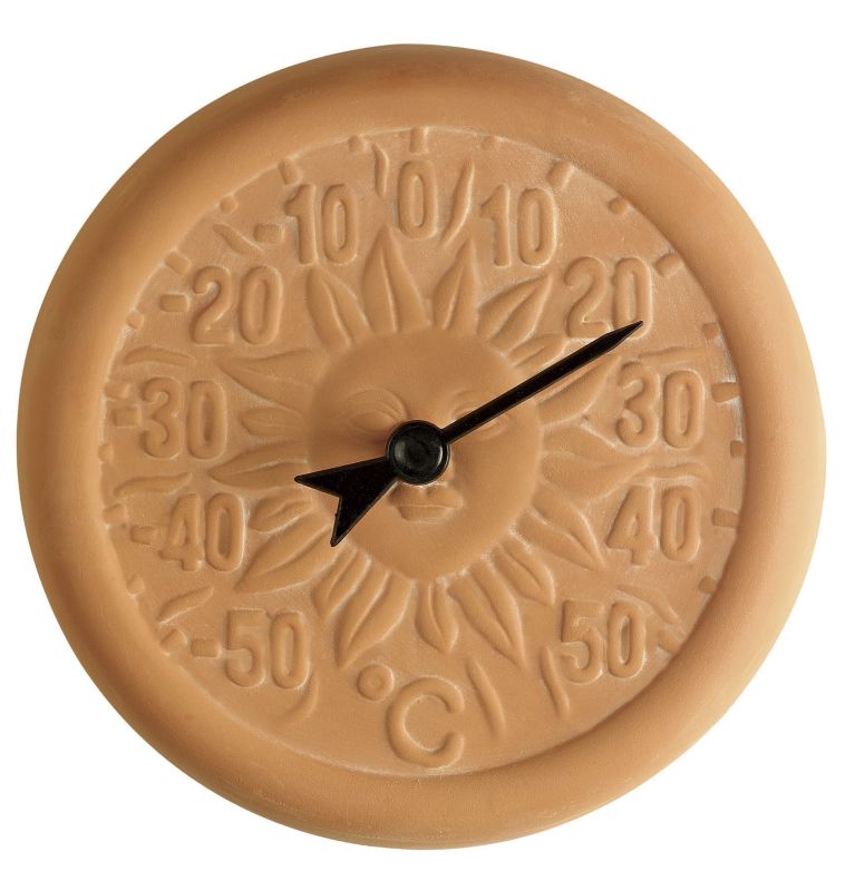 Gardman 8quot Terracotta Thermometer
