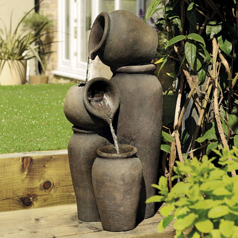 Cascading Pots Outdoor Water Feature