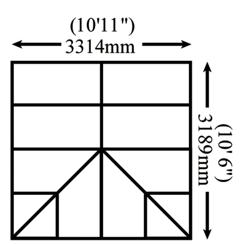 Alternative image for B&Q Edwardian Conservatory SBE2-D White (H) 2720 x (W) 3314 x (D) 3189mm