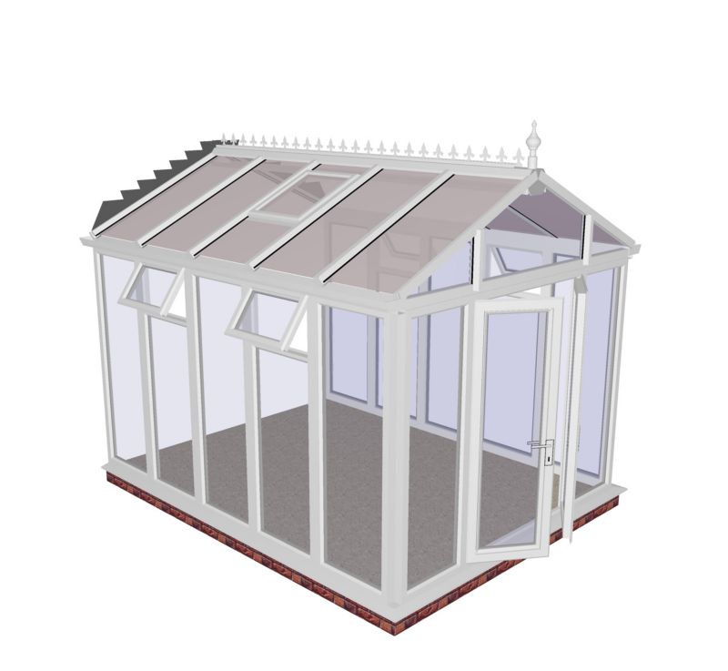 Save on this Self-Build Pavilion Full Height Conservatory, White PVC finish, Low E glass SBP3FLE