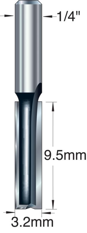 Trend T Tech Straight 2 Flute Router Cutter TT01X14TC