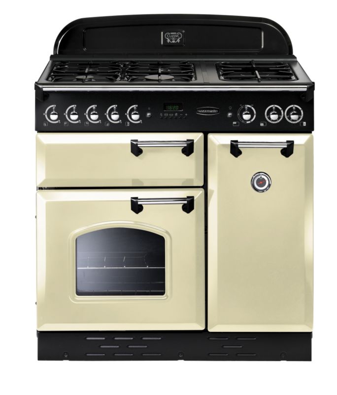 Save on this Rangemaster Gas Classic 90cm Range Cooker 73440 Cream/Chrome