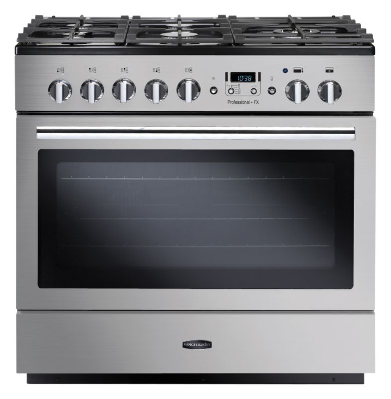 Rangemaster 90cm Dual Fuel Professional Plus FX Range Cooker Stainless Steel 89060 (H)898925 x (W)900 x (D)600mm