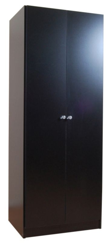 Crystal Black 2 Door Wardrobe